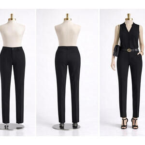 LC Lauren Conrad Women’s Dress Pants Size 10 Black Career Office Slacks Pockets